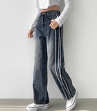 Vintage Stitch Line Wide Fit Denim Pants