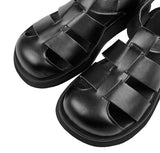 High hoop fisherman leather sandals