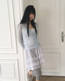 Fidget Two-Button Ribbed Cardigan