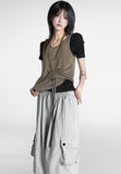 Rain Wide Short Cargo Pants