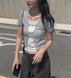 Sera Heart Chain Crop Cardigan