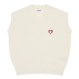Bear Red Heart Knit Vest