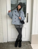 (WOOL) SHORT DOUBLE COAT