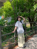 Himiro Basic Cotton Wide Pants