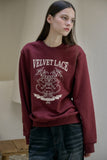 Velvet Lace Sweatshirt