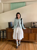Verpan Frill Banding Midi Skirt