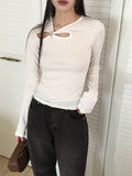 Pepo O-ring Slit Warmer Long-sleeved T-shirt