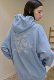 Bloom Rabbit Embroidered Hoodie