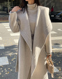 Rovia Shawl Collar Wool Long Coat