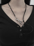 Tamo Buckle Leather Necklace