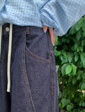 [unisex] Hudi Roll-up Raw Denim Bermuda Pants