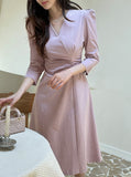 Miles Shirring Wrap Flare One Piece