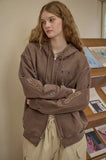 [2-WAY] Jemdenim Patch Pigment Hood Zip-Up
