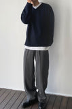 lambs wool v neck crop knit