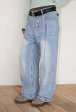 SEAM WASHED WIDE DENIM