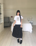 Apol Dot Frill Tiered Long Skirt