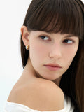 Etreve Silver (C) Dual One-Touch Earrings
