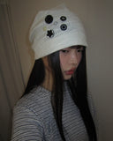 Fern Button Beanie