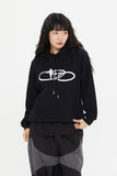SHINING LOGO KNIT HOODIE
