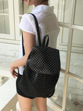 Guwon Dot Polka Dot Mini Canvas Backpack