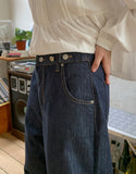 Lucyu Bijo Raw Wide Denim Pants
