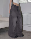 Mens Side Snap Slit Balloon Fit Denim Pants