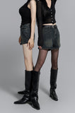 Belt Retro Patch Shorts