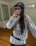 Happy Mix Net Slit Knit