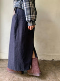 Binny non-fade banding color matching pocket long skirt