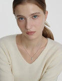 Essence Silver (W) Moissanite Lumi Cross Necklace