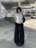 Tuki Dot Lace Line Track Wide Pants