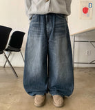 Mentoni Washing Balloon Wide Denim Pants