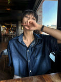 Pocket brush half shirt