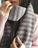 Suding Stripe Knit Muffler
