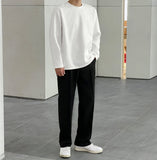 Buntto loose fit slit long sleeve T-shirt