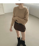 Round Neck Sibori Loose Fit Daily Knit