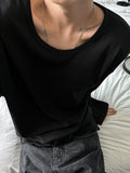 Waffle U-Neck Long Sleeve Tee