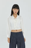 BELL SLEEVE TIE BLOUSE
