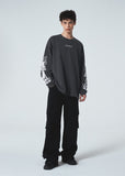 HEM BUTTON UTILITY CARGO SWEATPANTS