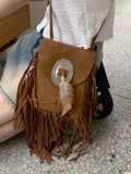 Keaton Bohemian Surgical Suede Cross Bag