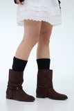 Clair suede middle boots