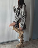 80 Numbering Printing Loose Fit Long Sleeve