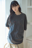 Dino Stitch Embroidered Pigment Short Sleeve Tee
