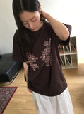 [unisex] Mut Lettering Over Short Sleeve Tee