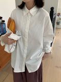 [BAONHAUS] Tenin Cotton Boxy Over Plain Shirt