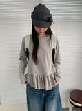 Lapus Cotton Frill Long Sleeve Tee