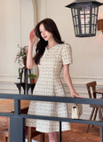 Koan Heart Neck Puff Flare Mini One Piece
