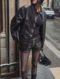 Villa Hand Washing Leather Biker Jacket