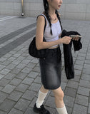 Kino Washing Denim Mini Skirt