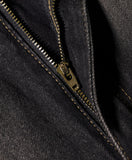 Black Deep Washing One-Tuck Denim Half Pants